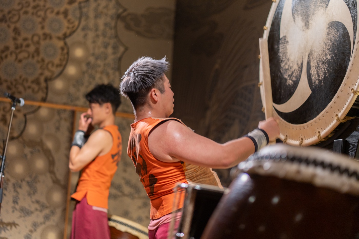 Traditional taiko drum performance