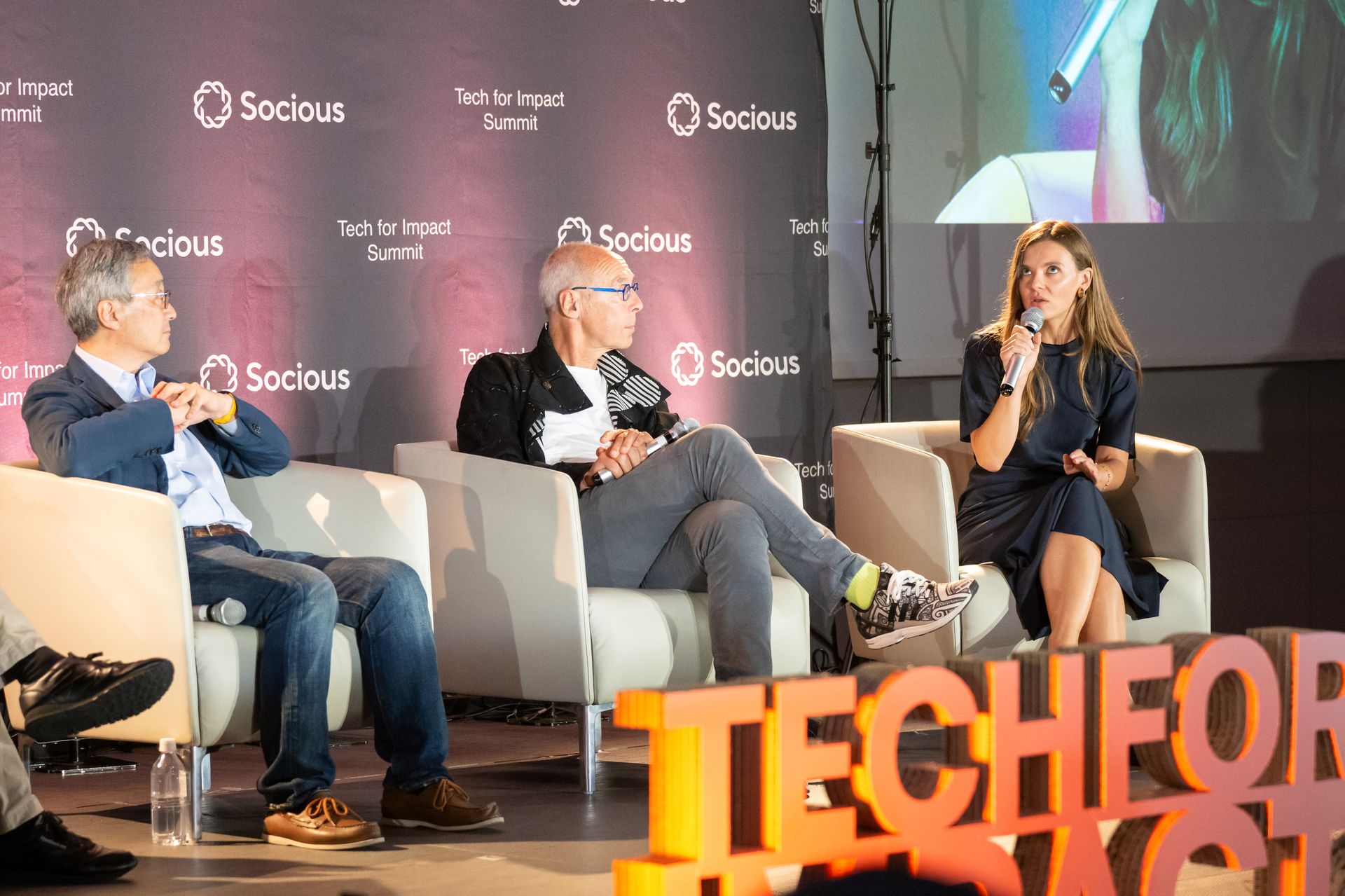 Tim Kelly moderating the panel