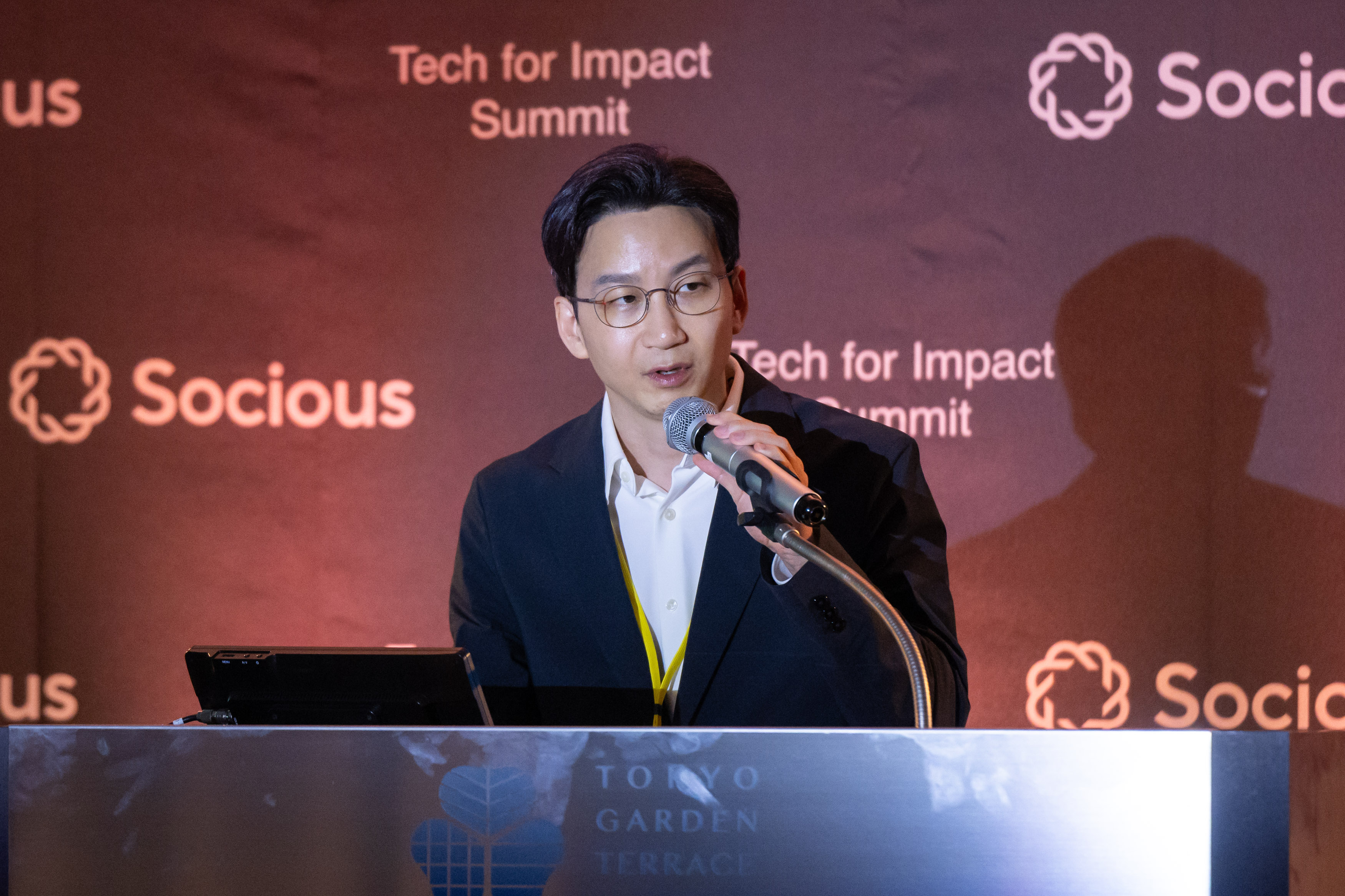 Jaejoon Song speaks at Tech for Impact Summit 2026 in Tokyo