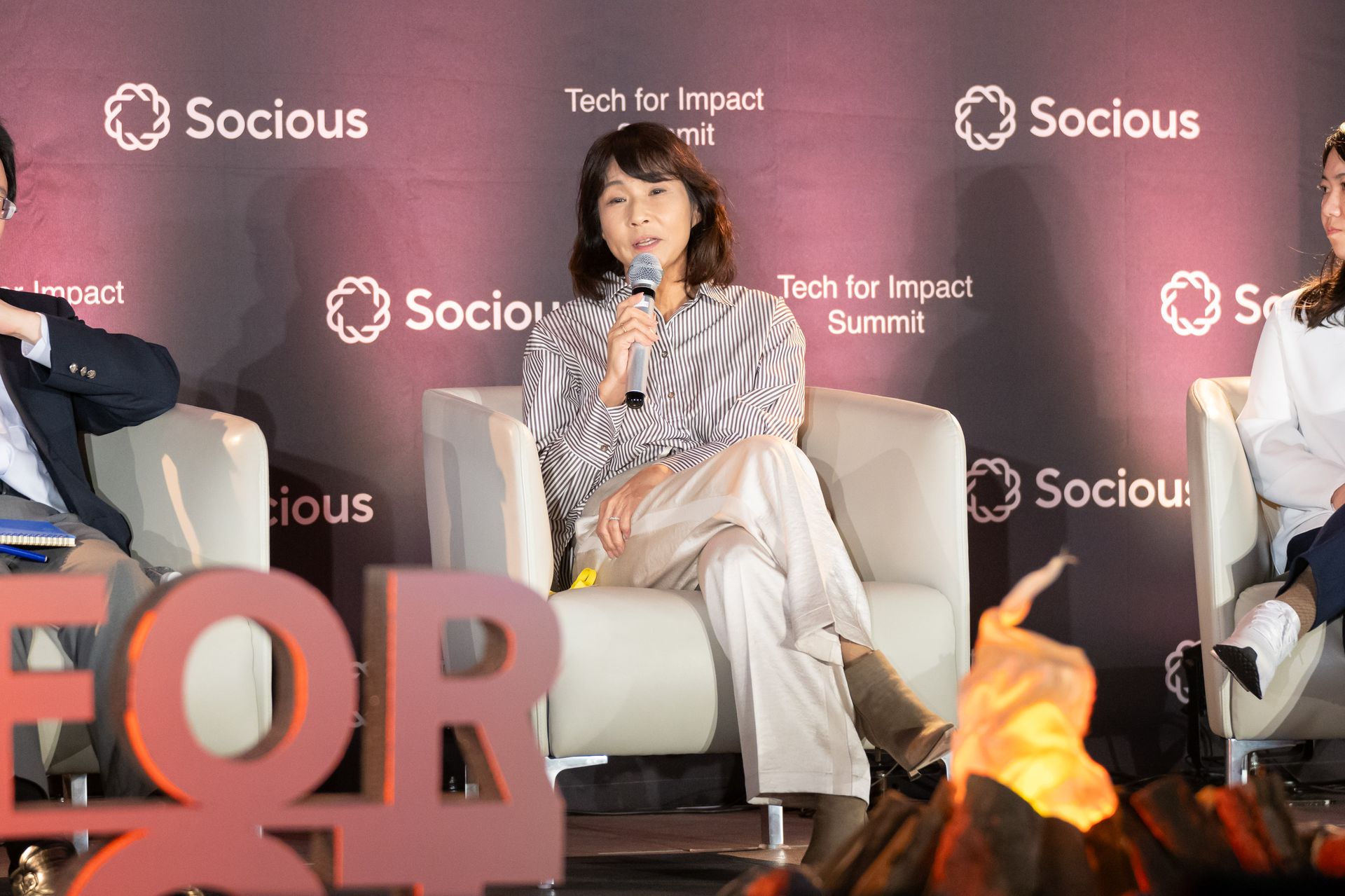 Yumiko Murakami making her point on the T4IS 2026 Main Stage